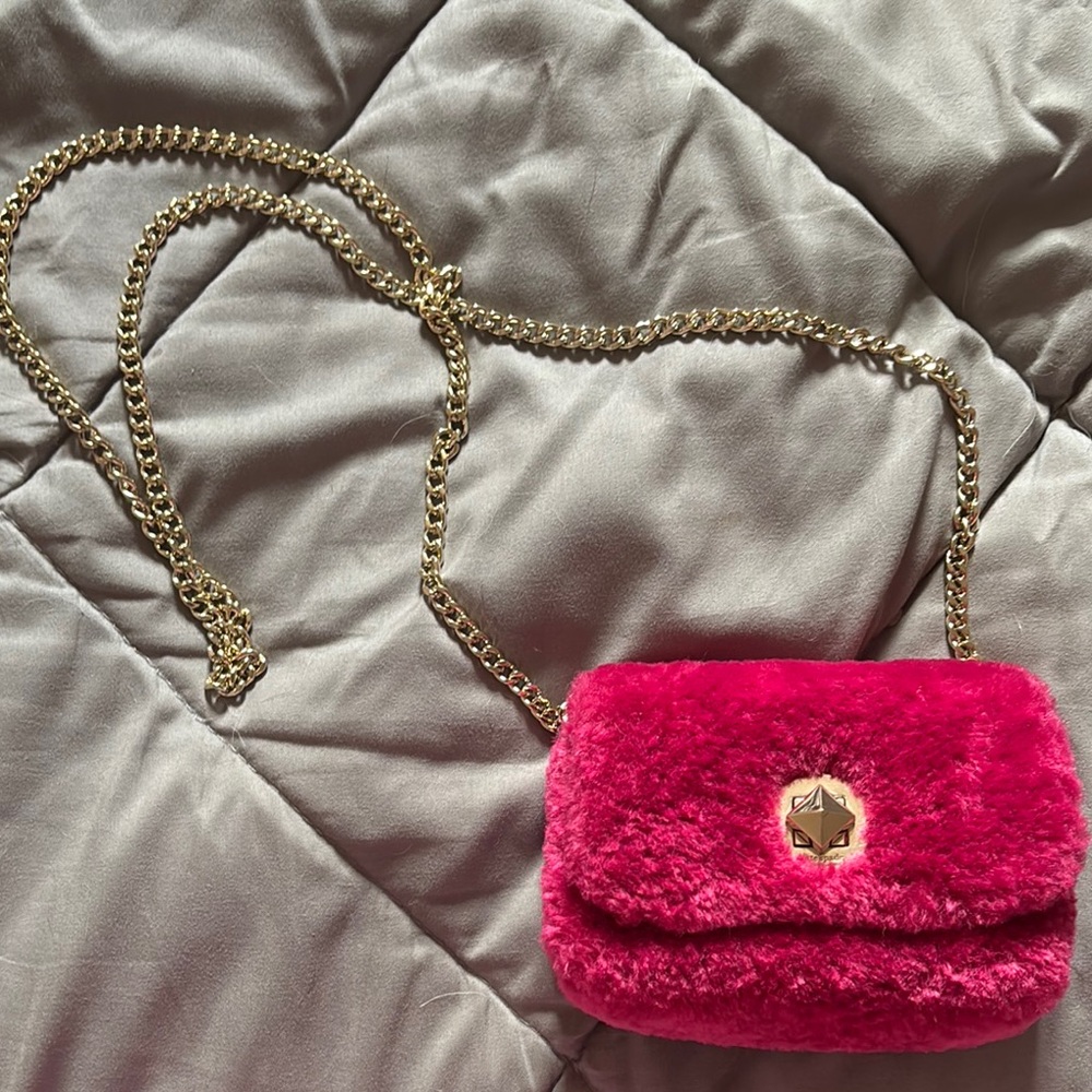 Kate spade Pink Faux Fur Crossbody Bag